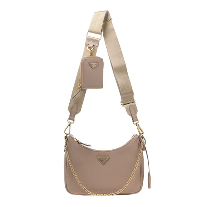 Prada Saffiano Re-Edition 2005 Shoulder Bag Cammeo Beige 1 of 11
