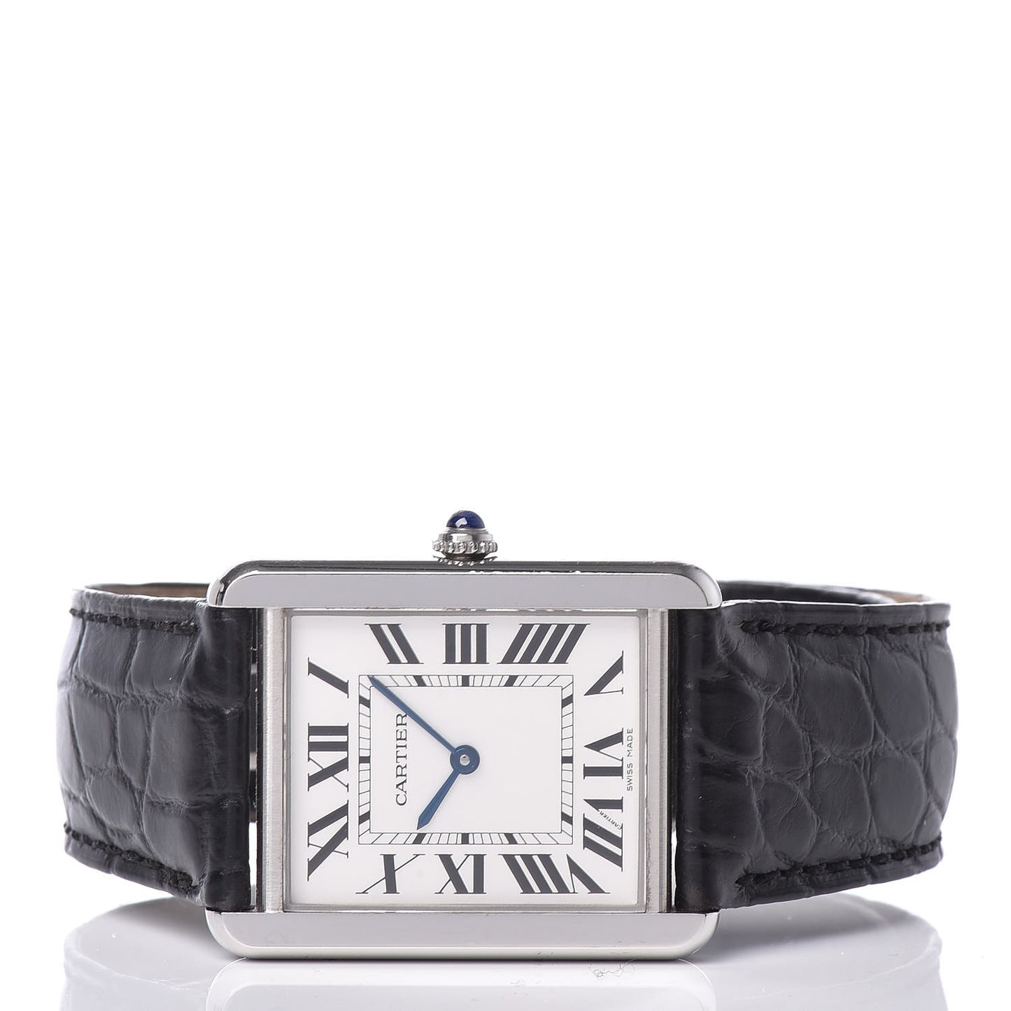 Stainless Steel Alligator 27mm Tank Solo Quartz Watch