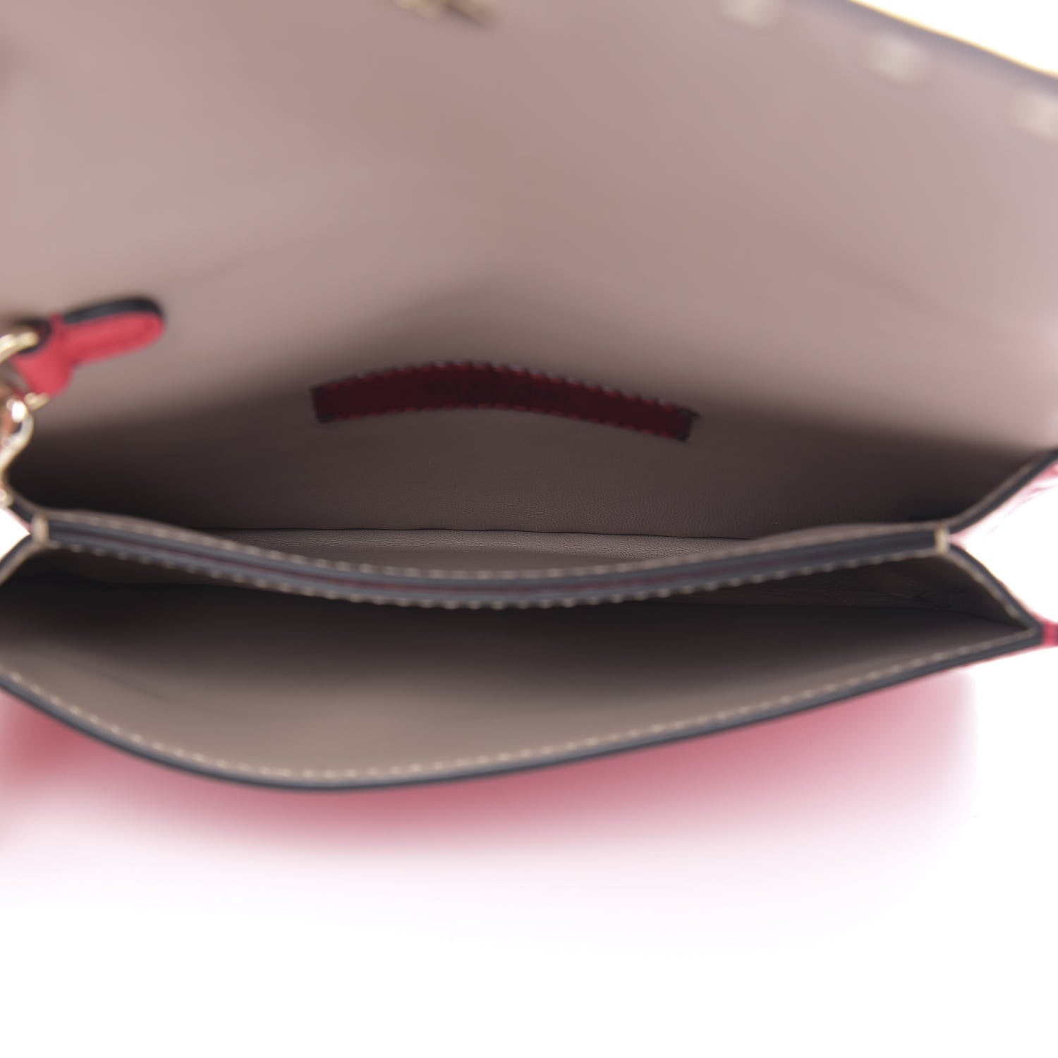 Valentino Garavani Nappa Small Rockstud Wristlet Clutch Fragola 5 of 9