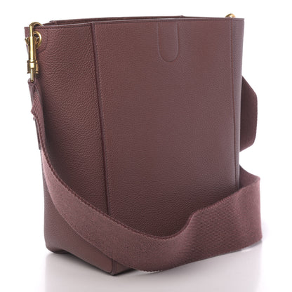 Celine Soft Grained Calfskin Small Sangle Bucket Bag Burgundy 3 of 9