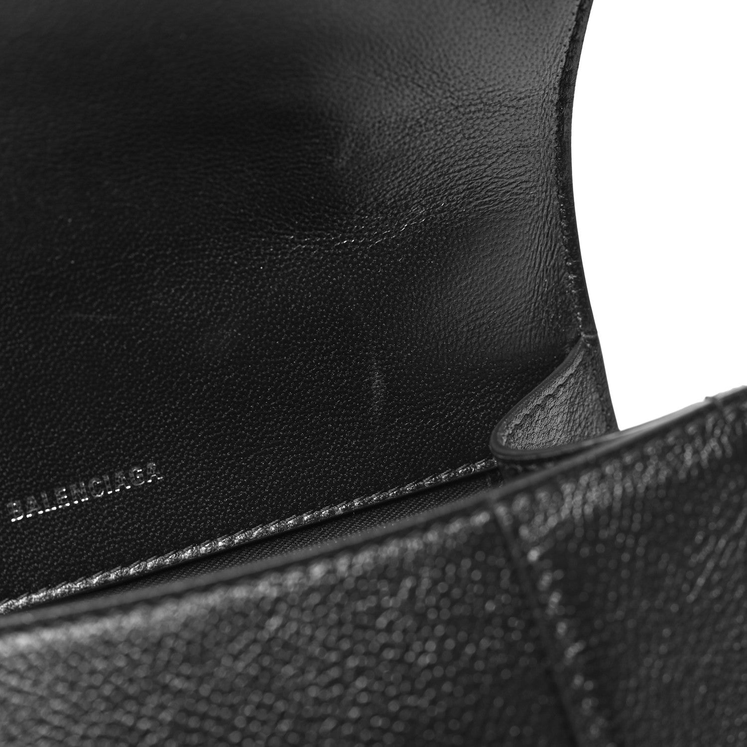Balenciaga Grained Calfskin Small Hourglass Top Handle Bag Black 12 of 12