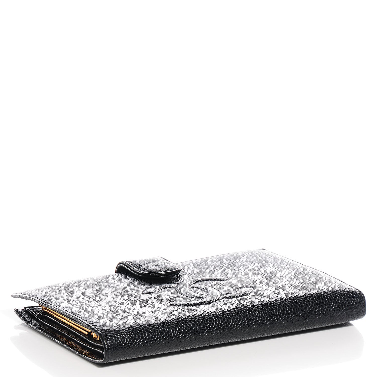 Chanel Caviar CC French Wallet Black 4 of 9