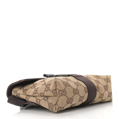 Gucci Monogram Waist Pouch Bag Dark Brown 4 of 11