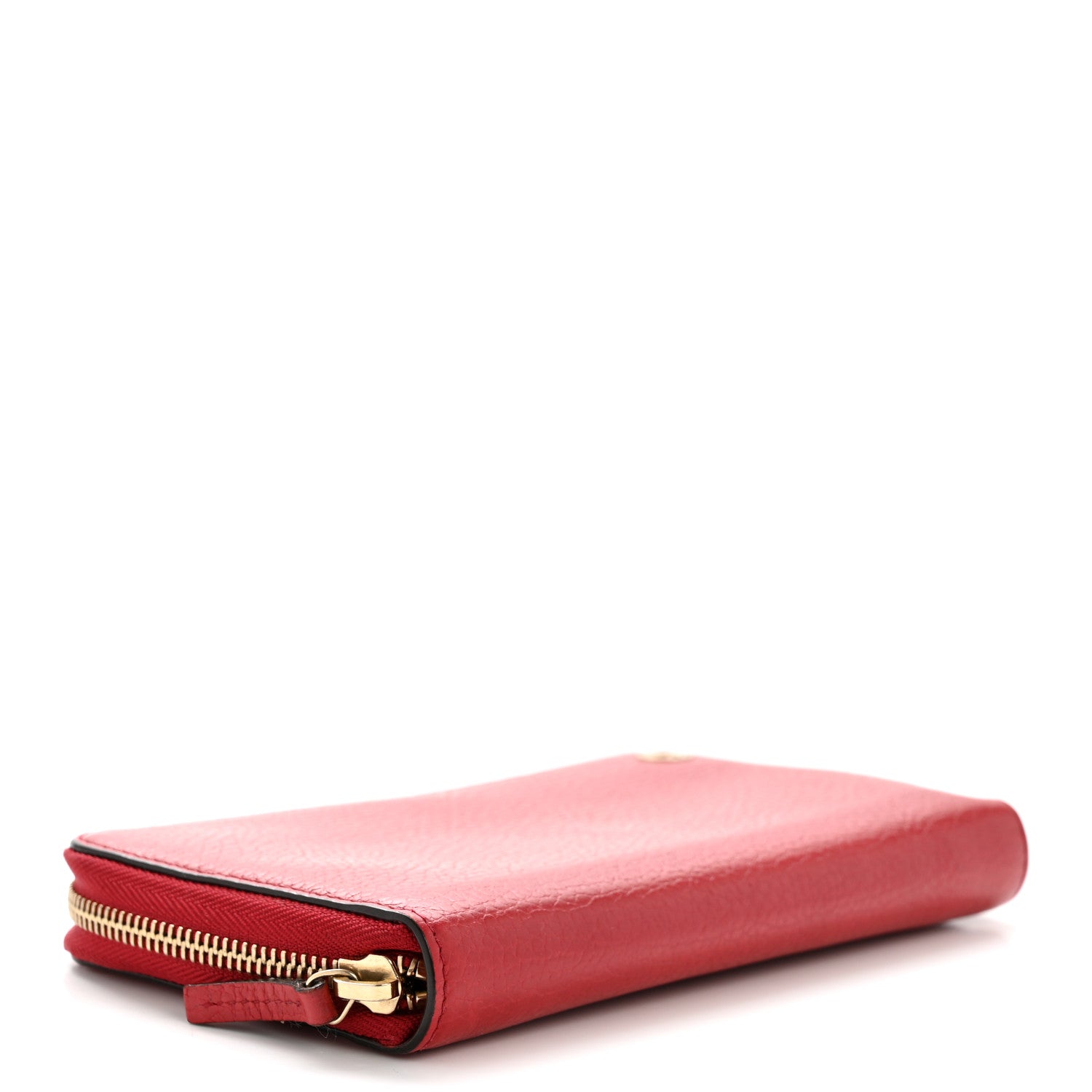 Gucci Dollar Calfskin GG Zip Around Wallet Red 4 of 9