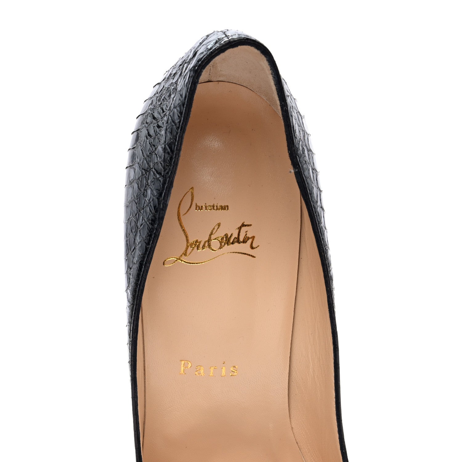 Christian Louboutin Watersnake Altadama 140 Pumps 39.5 Black 7 of 7
