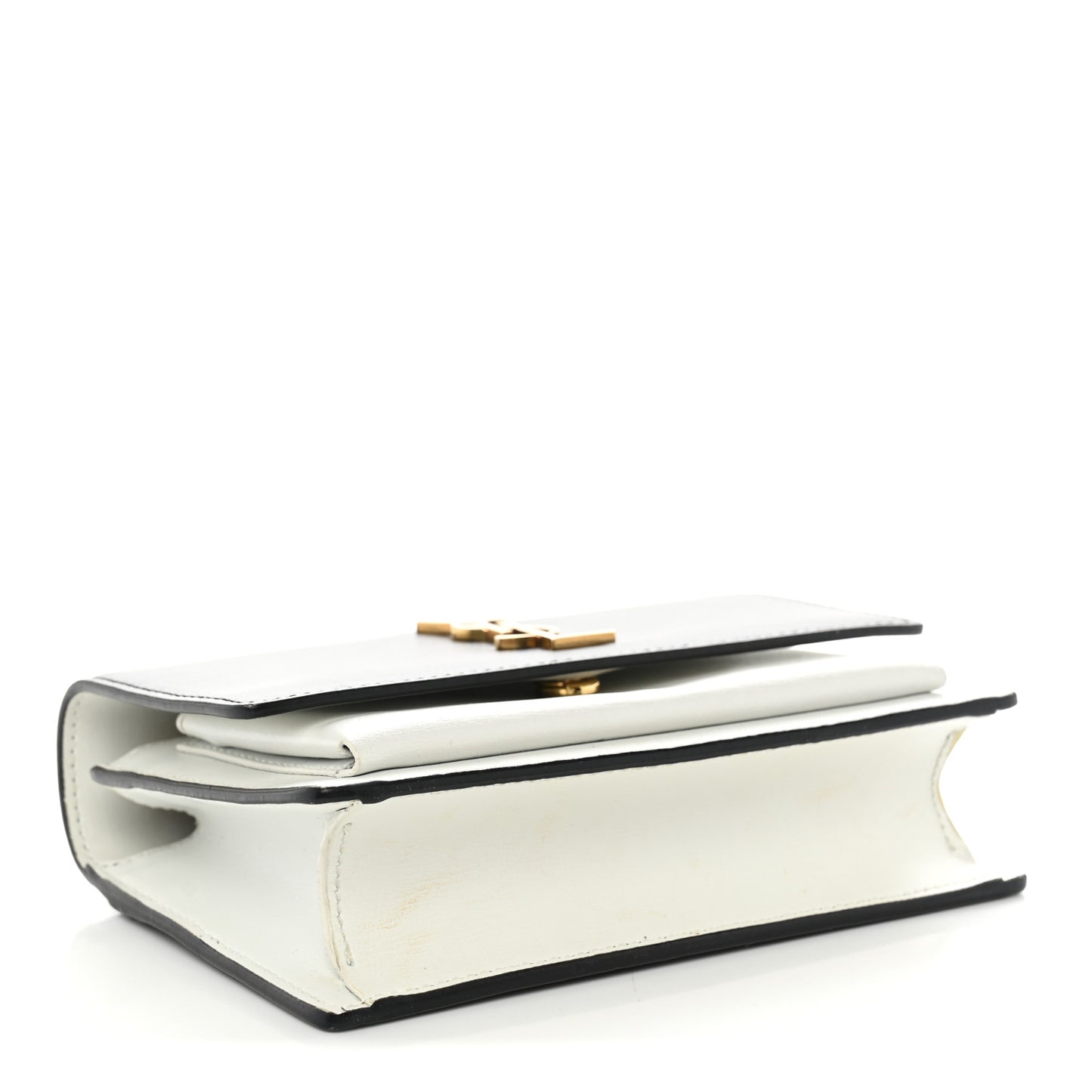 New Aspen Calfskin Bi-Color Monogram Sunset Chain Wallet  Black Dirty White