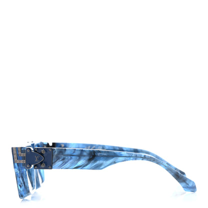 Louis Vuitton Acetate 1.1 Millionaires Z1359W Sunglasses Blue Marble 3 of 8