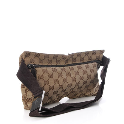 Gucci GG Monogram Double Pocket Belt Bag Dark Brown 3 of 8