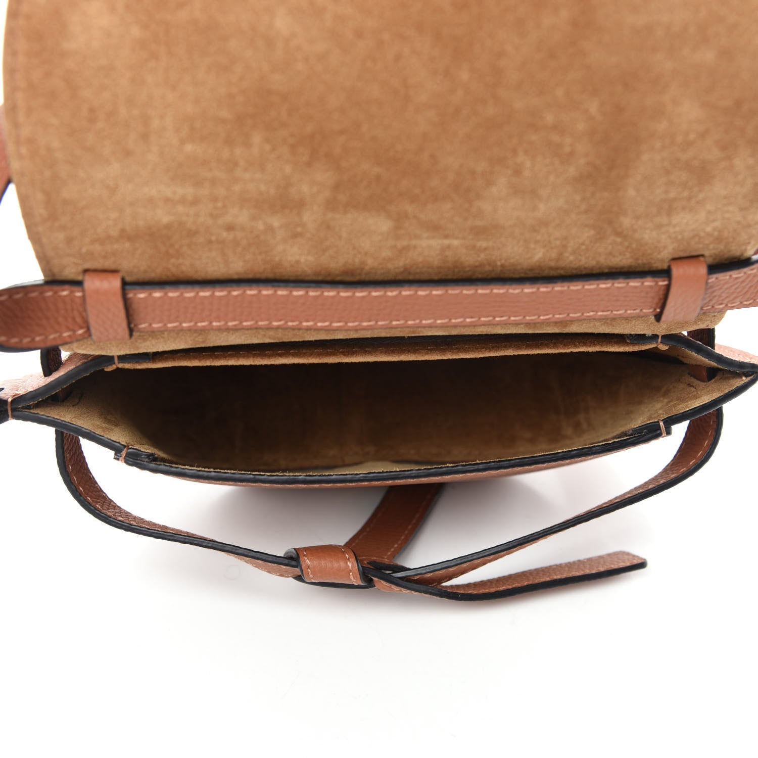 Loewe Pebble Grain Calfskin Mini Gate Dual Bag Tan 5 of 10