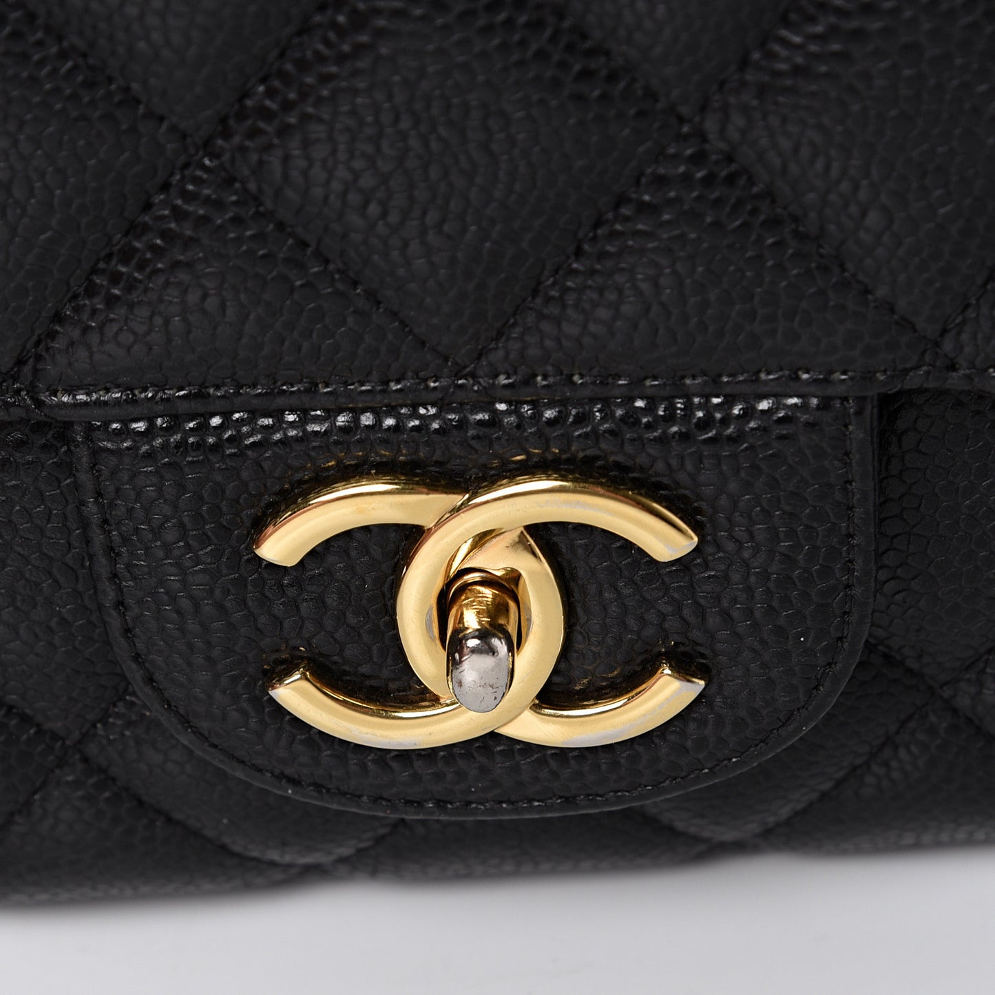 Caviar Quilted Maxi Double Flap Black