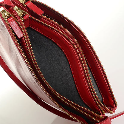 Celine Lambskin Large Trio Crossbody Bag Vermillion 5 of 8
