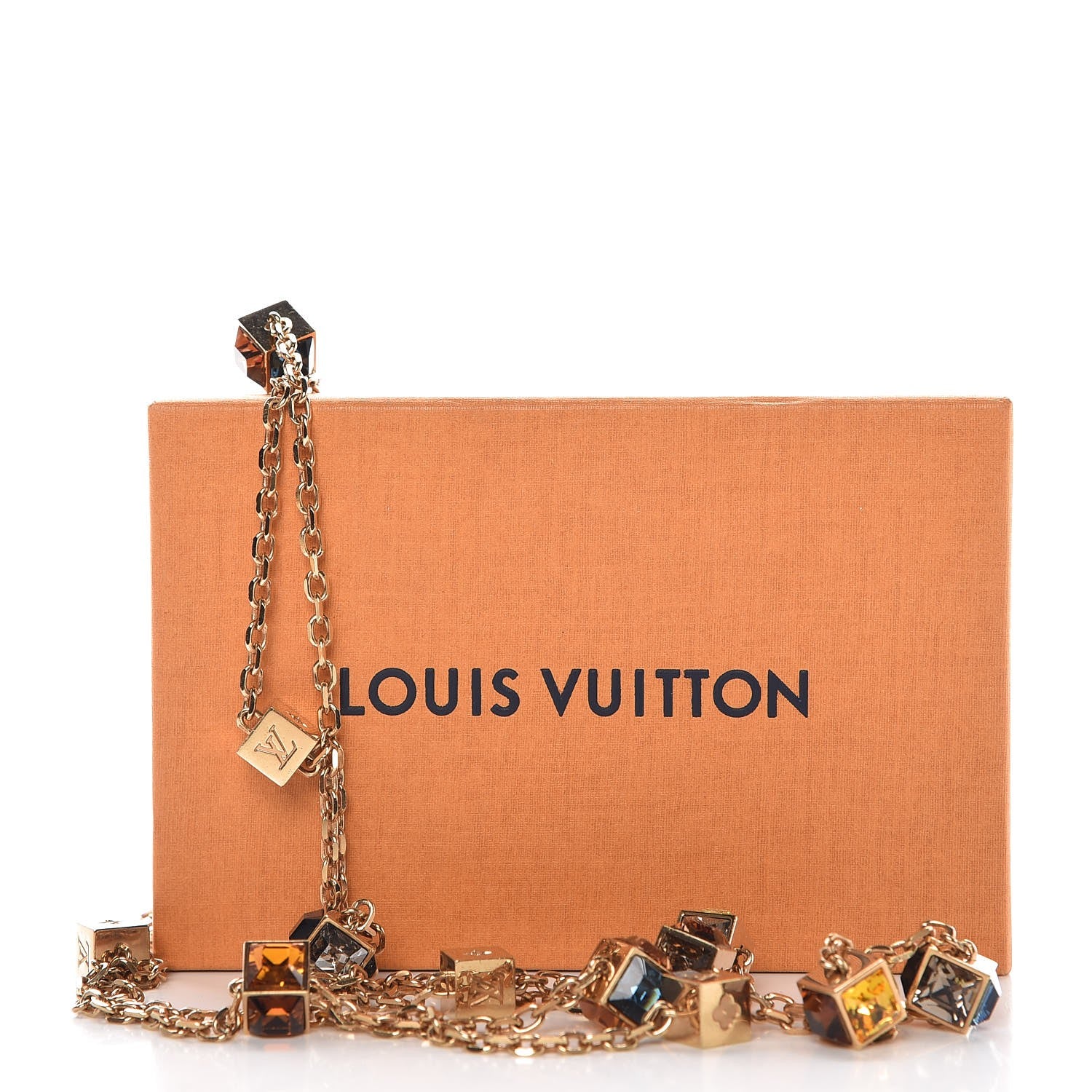 Louis Vuitton Swarovski Collier Gamble Crew Necklace Gold 5 of 5