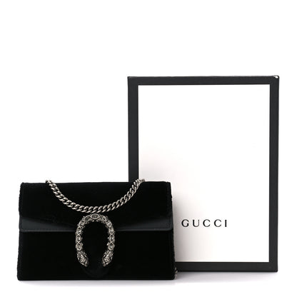 Gucci Suede Super Mini Dionysus Shoulder Bag Black 11 of 11