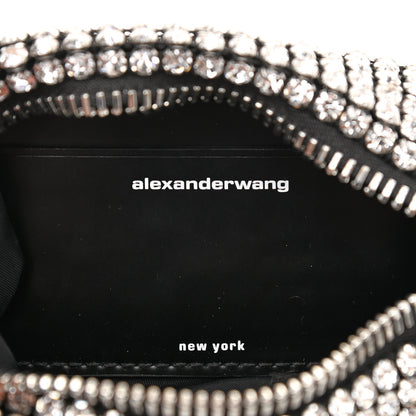 Alexander Wang Mesh Crystal Rhinestone Mini Heiress Pouch Black Silver 6 of 10