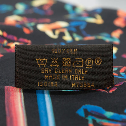 Louis Vuitton Silk Monogram Rainbow Bandeau Black 4 of 4
