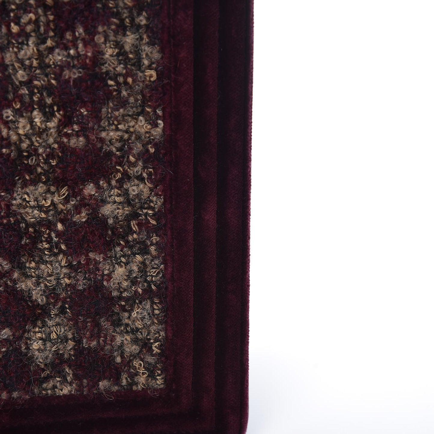 Velvet Tweed Large Boy Flap Burgundy