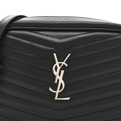Saint Laurent Calfskin Matelasse Monogram Mini Lou Camera Bag Black 8 of 10