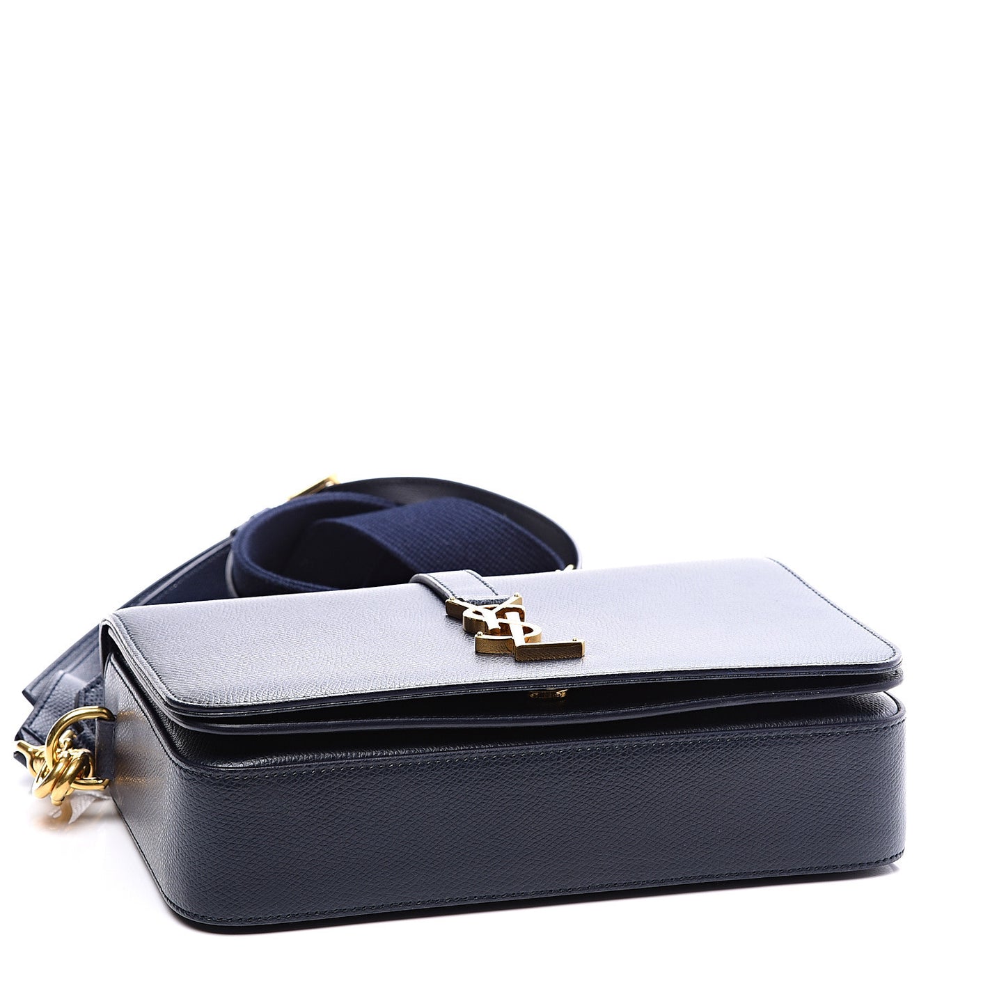 Textured Calfskin Medium Classic Monogram Universite Bag Deep Marine