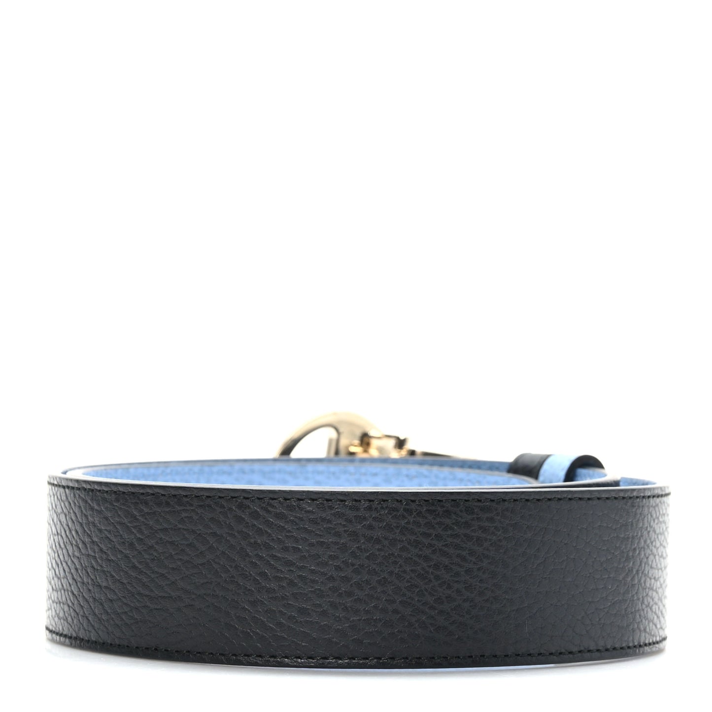 Dollar Calfskin 1973 Reversible Belt 85 34 Black Mineral Blue