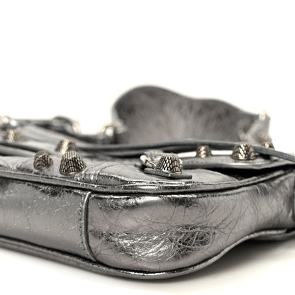 Balenciaga Metallic Agneau Arena Small Le Cagole Sling Bag Silver 10 of 10