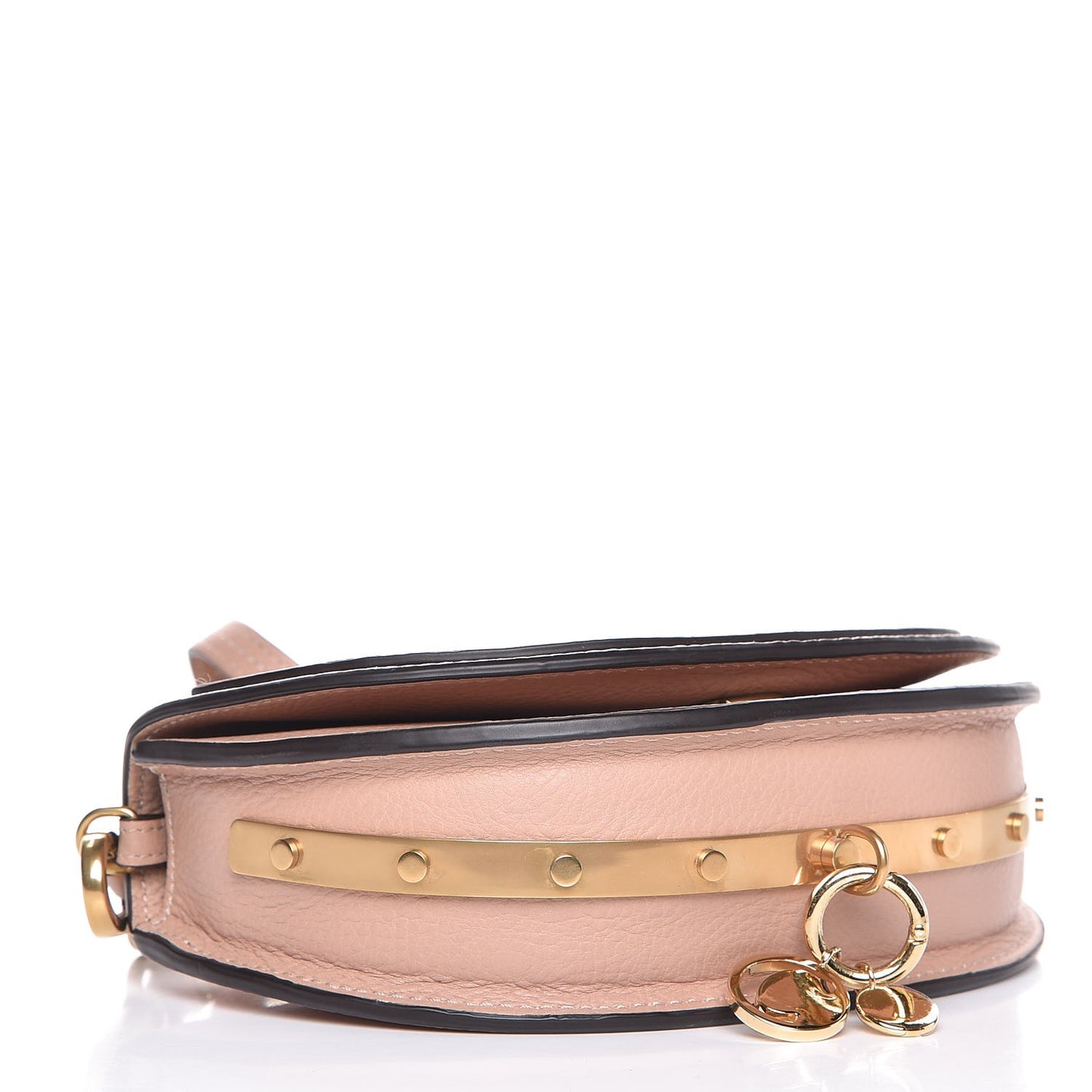 Calfskin Small Nile Bracelet Minaudiere Bag Biscotti Beige
