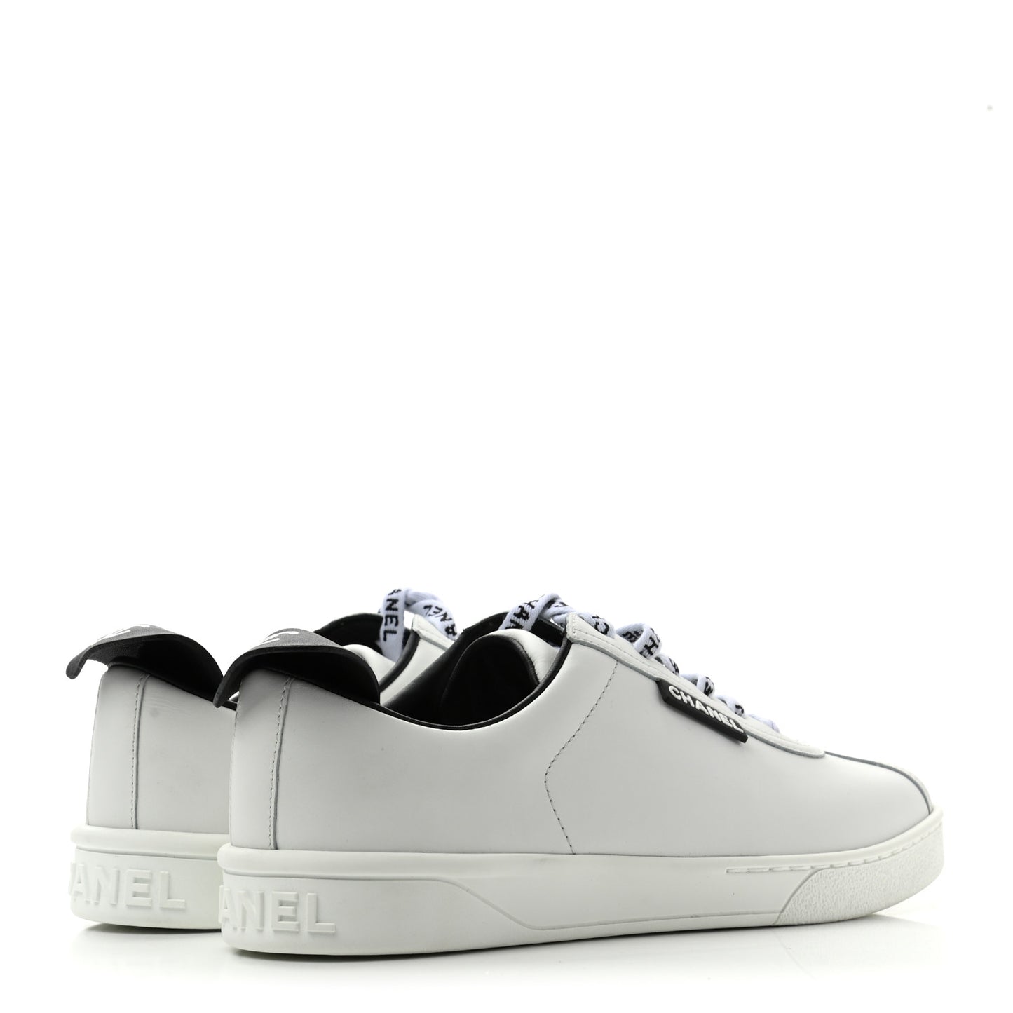 Calfskin CC Womens Sneakers 36.5 White