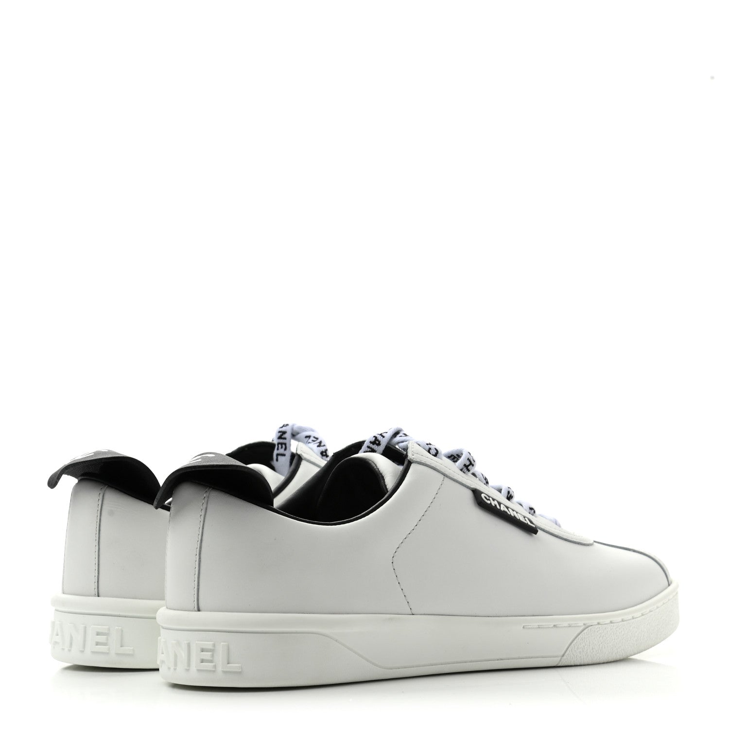 Chanel Calfskin CC Womens Sneakers 36.5 White 4 of 11