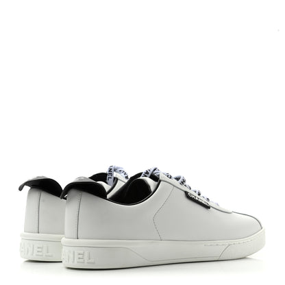 Chanel Calfskin CC Womens Sneakers 36.5 White 4 of 11