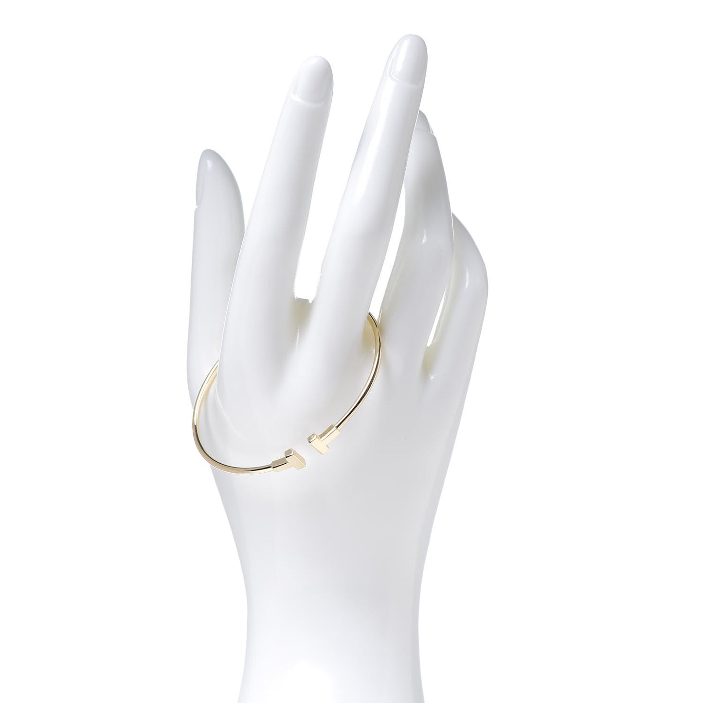 18K Yellow Gold Narrow T Wire Bracelet