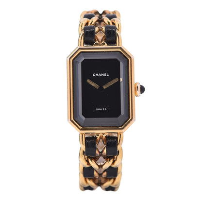 Chanel Stainless Steel Lambskin 20mm Chain Premiere Quartz Watch Gold M 1 of 6