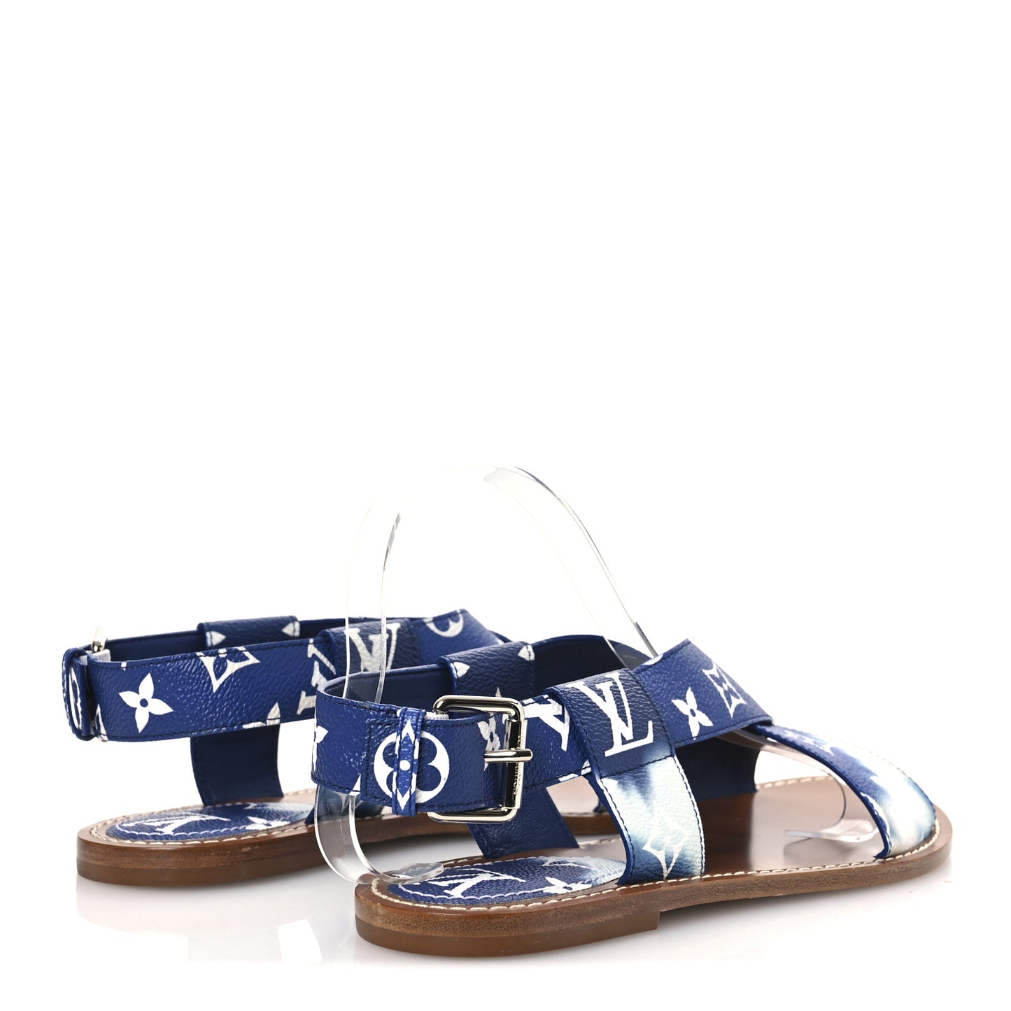 Monogram Escale Palma Flat Sandals 40 Blue