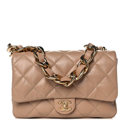 Chanel Lambskin Quilted Large Flap Bag Beige 1 of 11