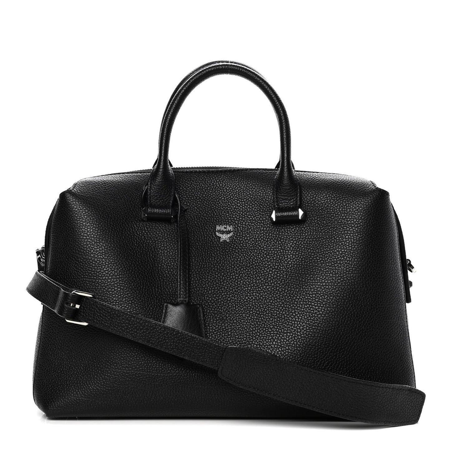 Grained Calfskin Large Ella Boston Black