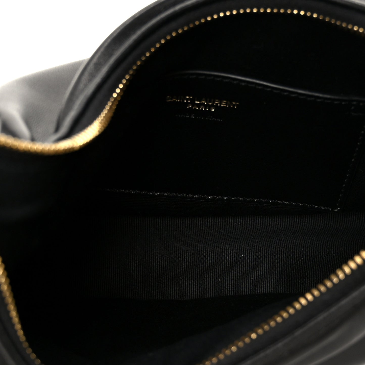 Plunged Lambskin Calypso Mini Hobo Black