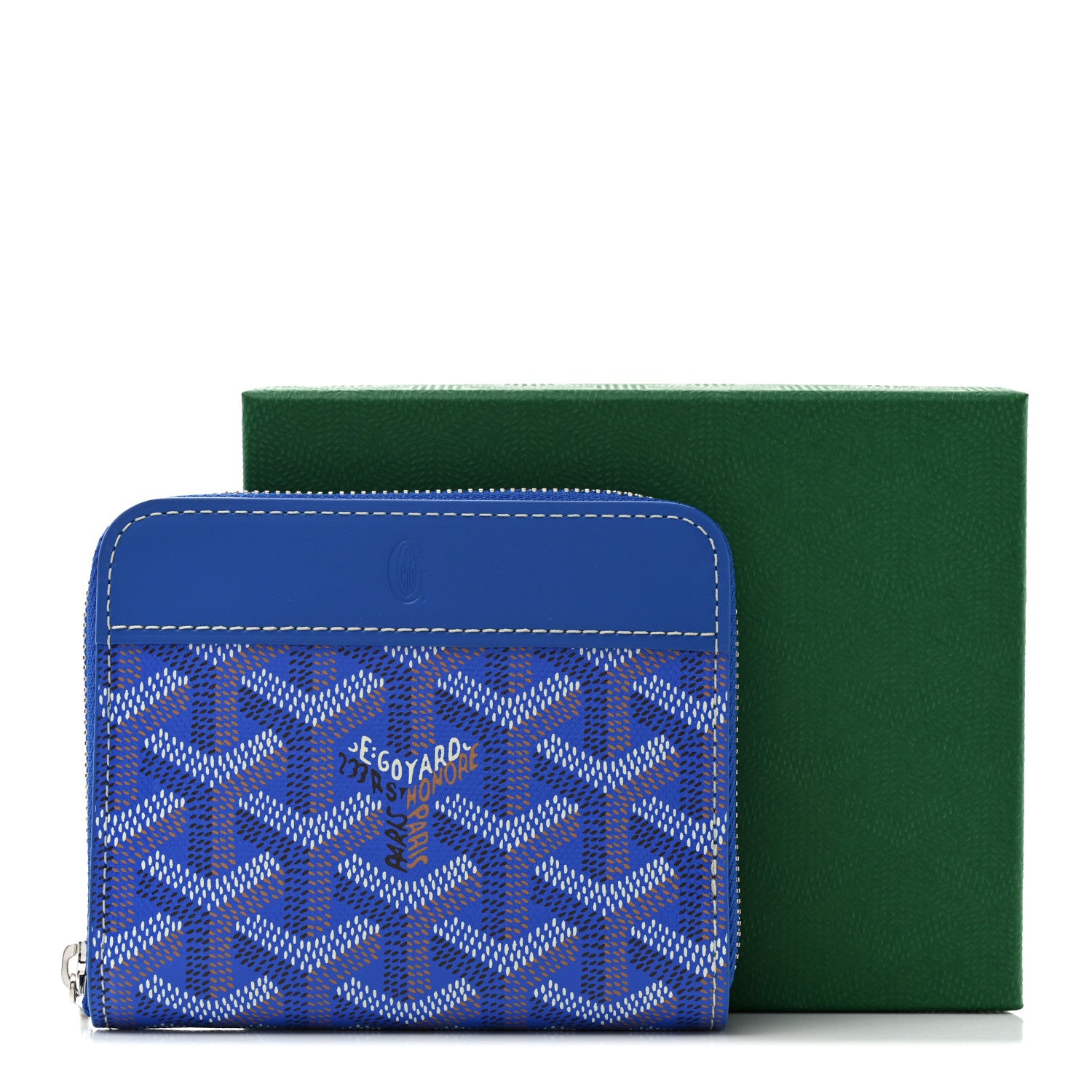 Goyard Goyardine Matignon PM Wallet Blue 7 of 7