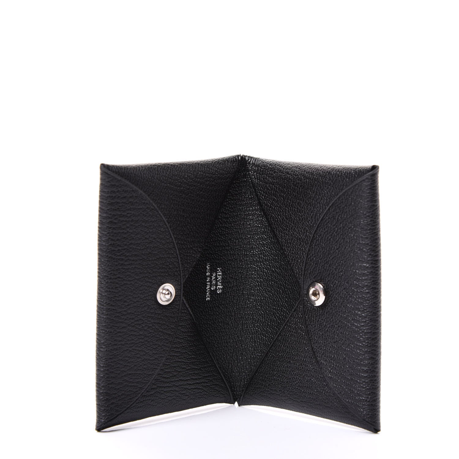 Hermes Chevre Mysore Calvi Card Case Black 5 of 9