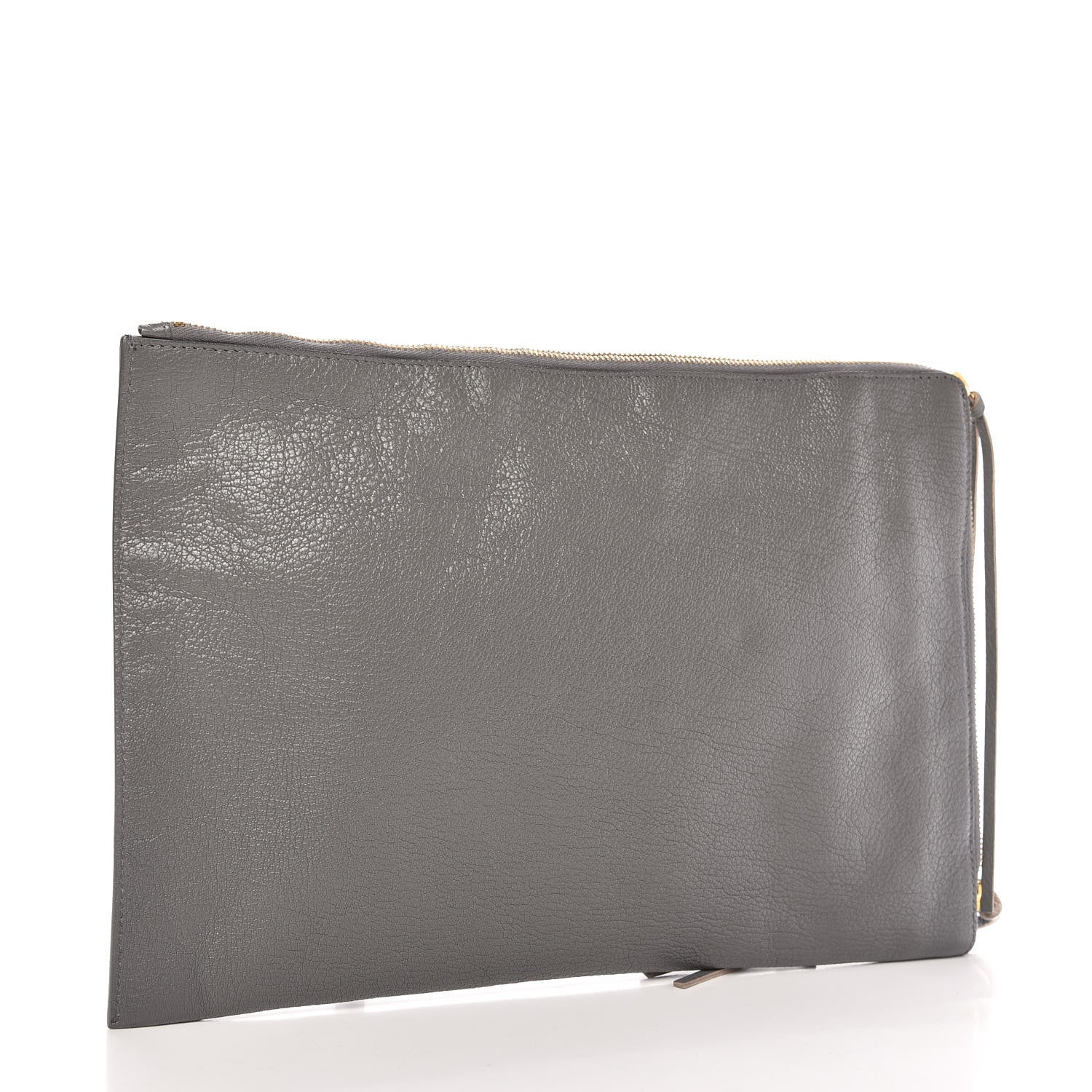 Balenciaga Chevre Gold Metallic Edge Hardware Pouch Gris Acier 3 of 10
