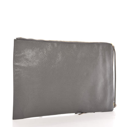 Balenciaga Chevre Gold Metallic Edge Hardware Pouch Gris Acier 3 of 10
