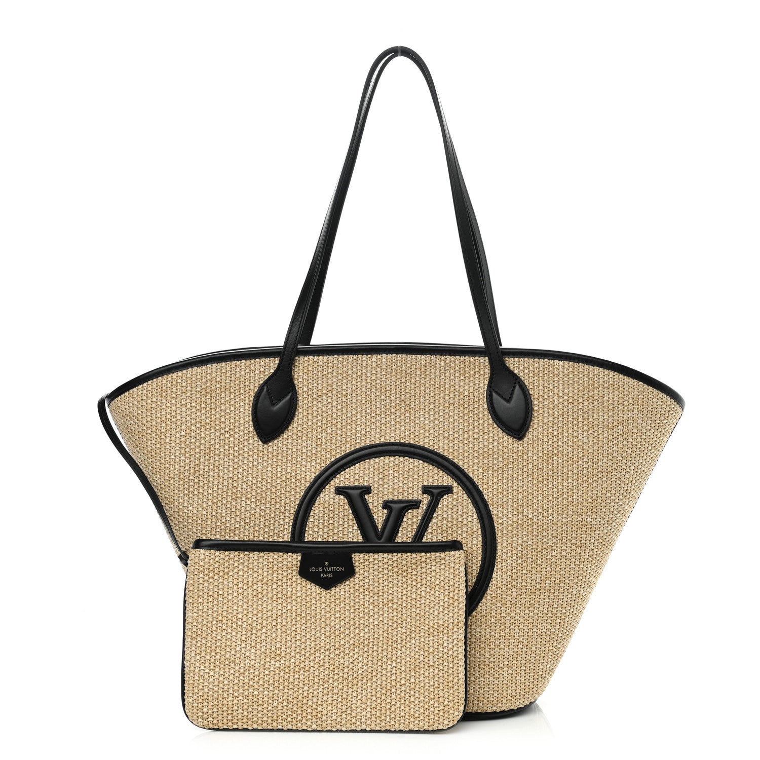 Louis Vuitton Raffia Saint Jacques Tote Black 1 of 10
