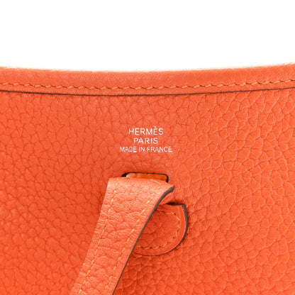 Hermes Taurillon Clemence Amazone Evelyne TPM Orange Craie 6 of 14