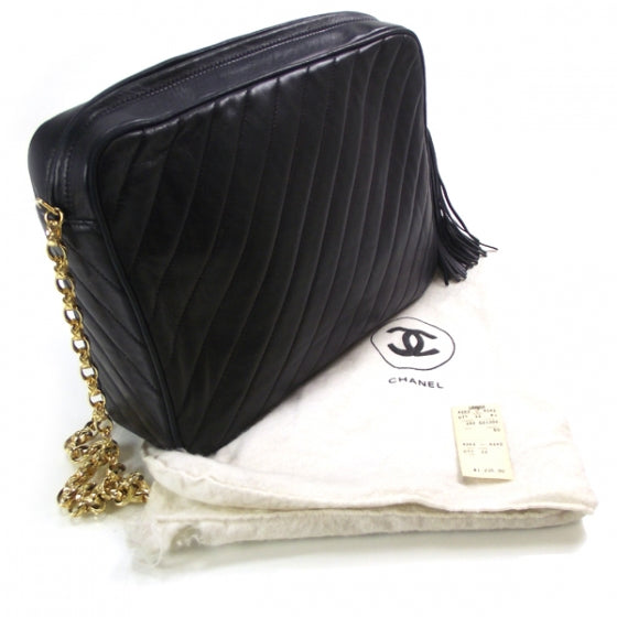 Chanel Lambskin Tassel Camera Case Navy 3 of 4