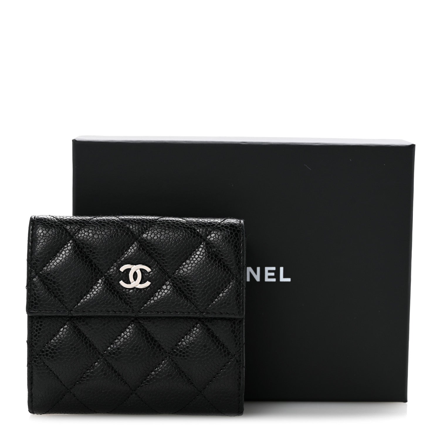 Chanel Caviar Quilted Compact French Flap Wallet Black 12 of 12