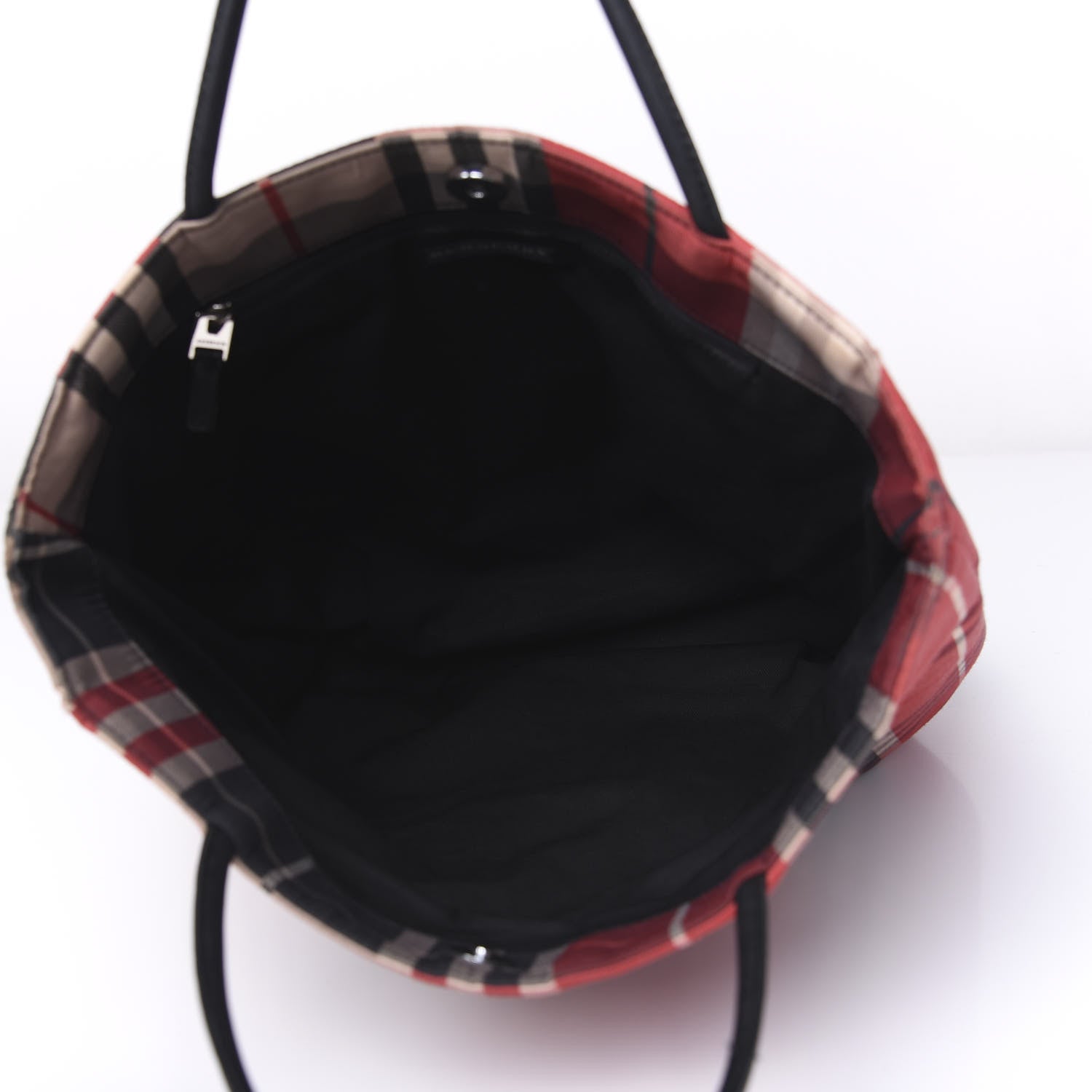 Burberry Canvas Check Tote Red 4 of 15