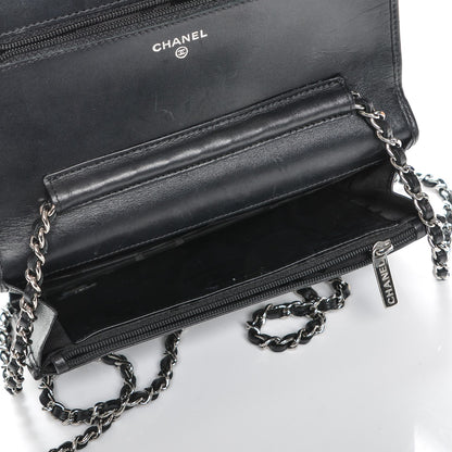Chanel Calfskin Quilted Cambon Wallet On Chain WOC Black 5 of 8
