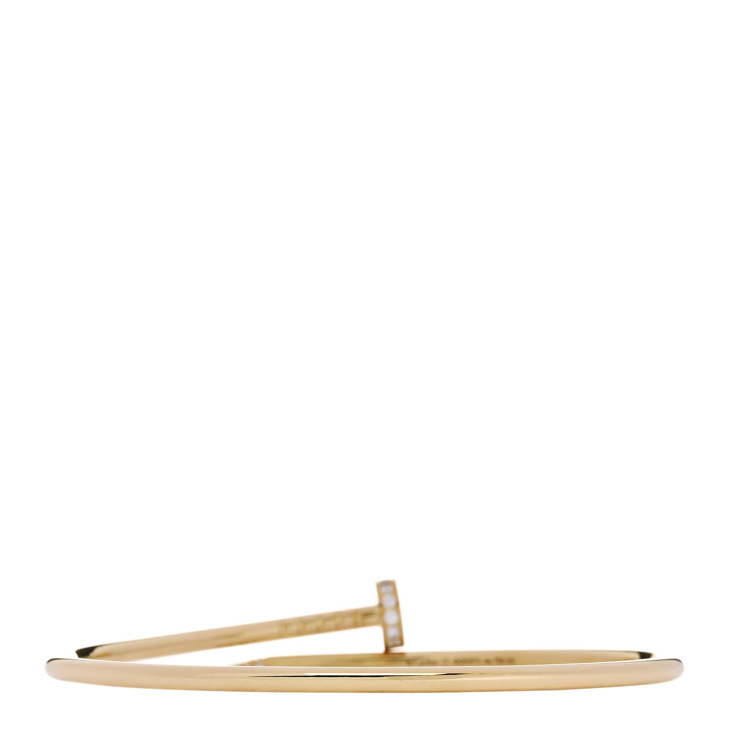 Cartier 18K Yellow Gold Diamond Small Juste Un Clou Bracelet 17 2 of 4