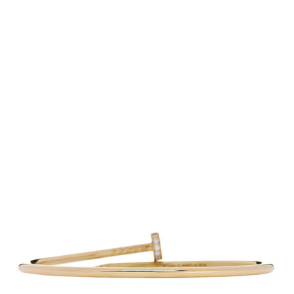 Cartier 18K Yellow Gold Diamond Small Juste Un Clou Bracelet 17 2 of 4