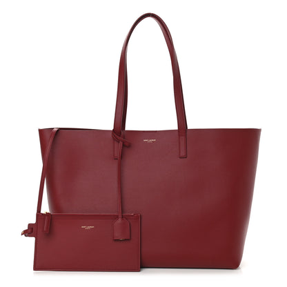 Saint Laurent Calfskin Large Shopping Tote Opyum Red 1 of 10