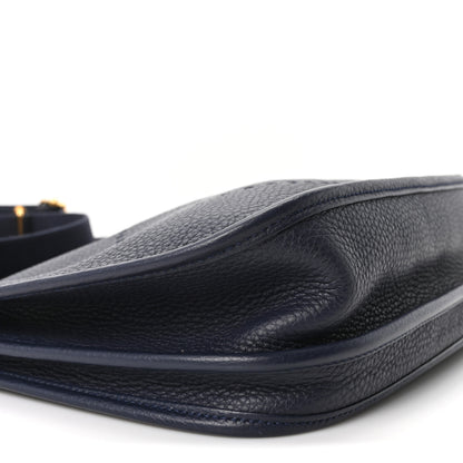 Hermes Taurillon Clemence Evelyne III PM Bleu Nuit 8 of 10