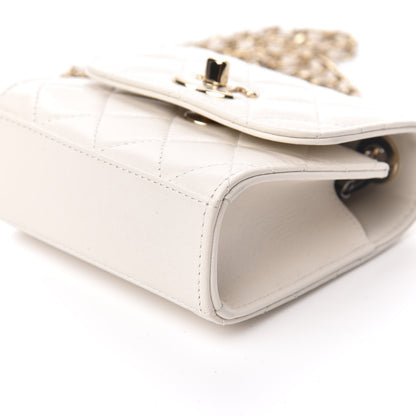 Chanel Lambskin Quilted Mini Trendy CC Clutch With Chain Ecru 9 of 10