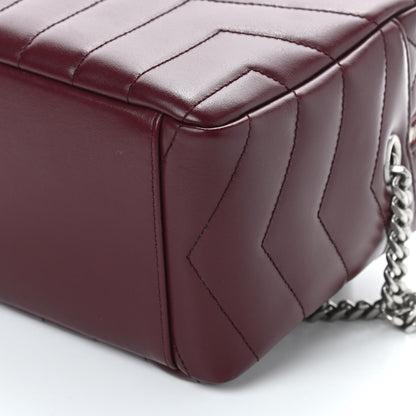 Saint Laurent Calfskin Y Quilted Monogram Small Loulou Bowling Bag Rouge Legion 8 of 9